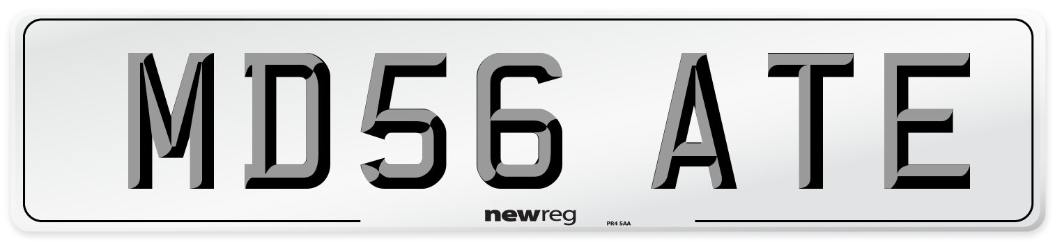 MD56 ATE Number Plate from New Reg